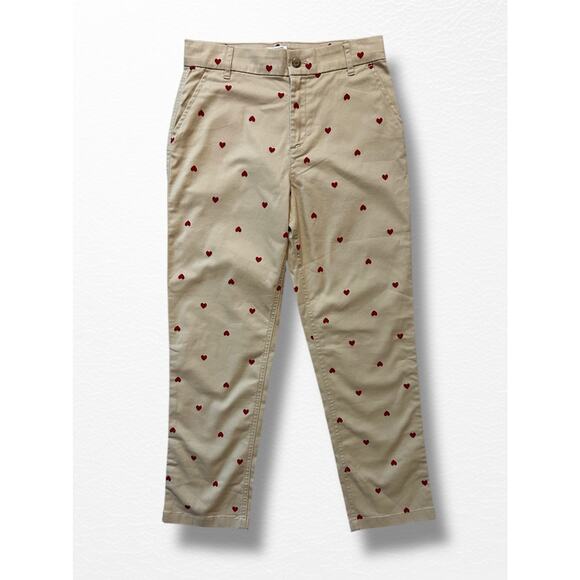 NWT Crewcuts Girls’ Heart Print Chino Pants, Size 12 - Picture 7 of 7